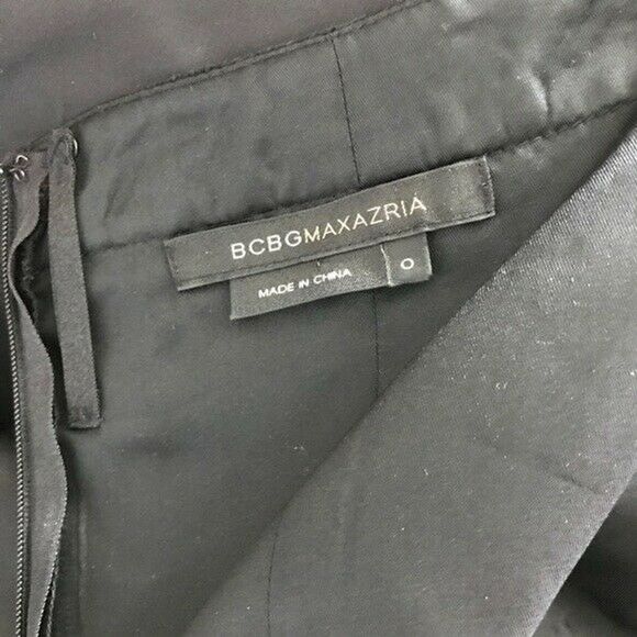 BCBGMAXAZRIA Silk Dress Halter Black Size 0 - Picture 7 of 8